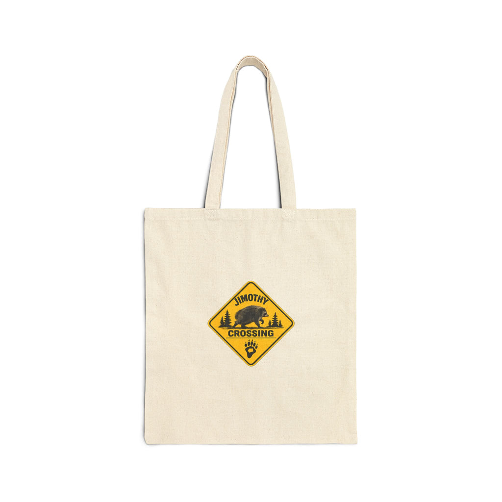 Tote Bag —Jimothy Crossing /Jimothy Feet Print Canvas Tote (Wildlife Nature Shopper)