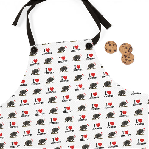 Apron — I  Love Jimothy Image Print Kitchen Apron