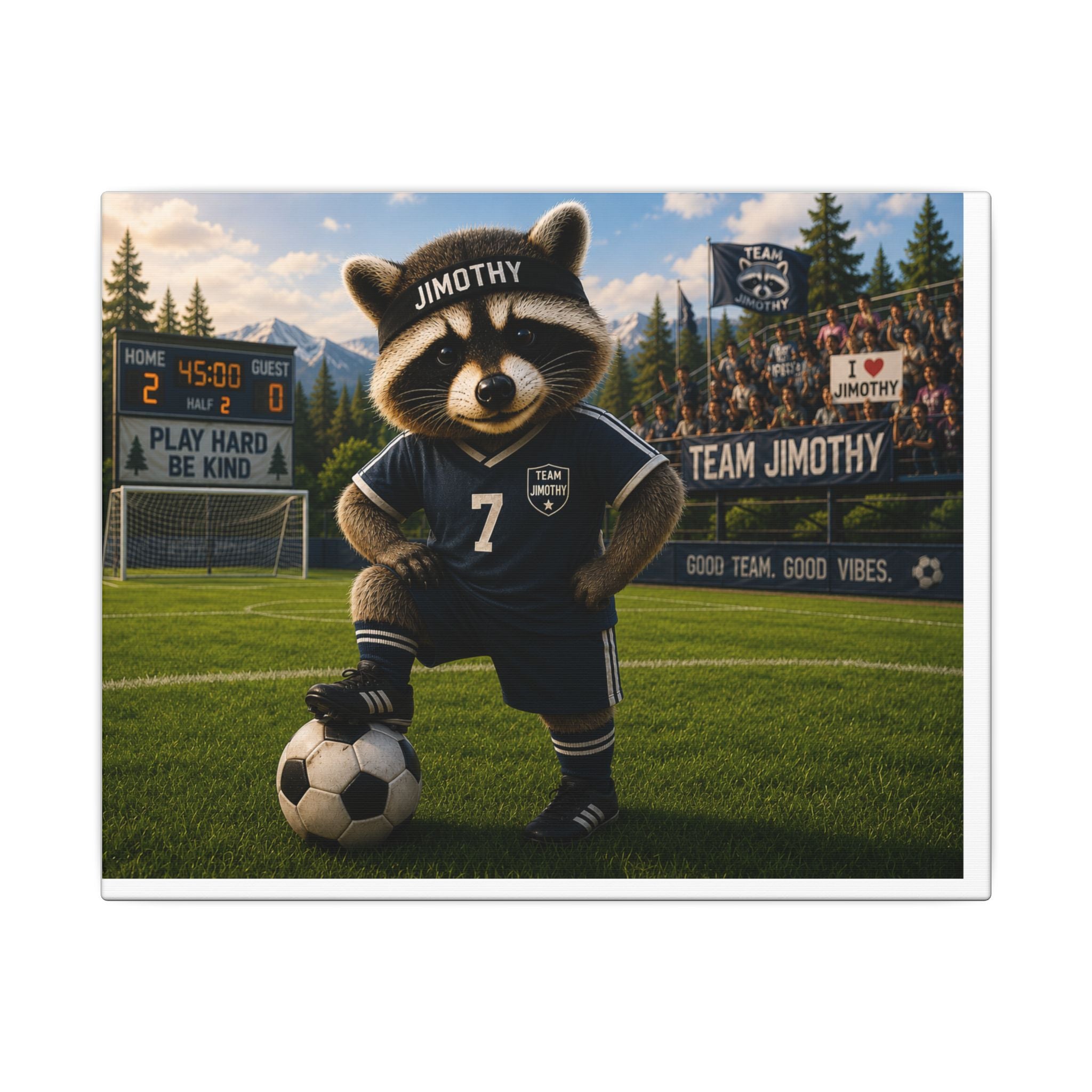 Personalized Team Jimothy Soccer Canvas Print — 'Team [Name]' Kids Room Decor