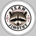 Round Car Magnet — Team Jimothy Raccoon Emblem