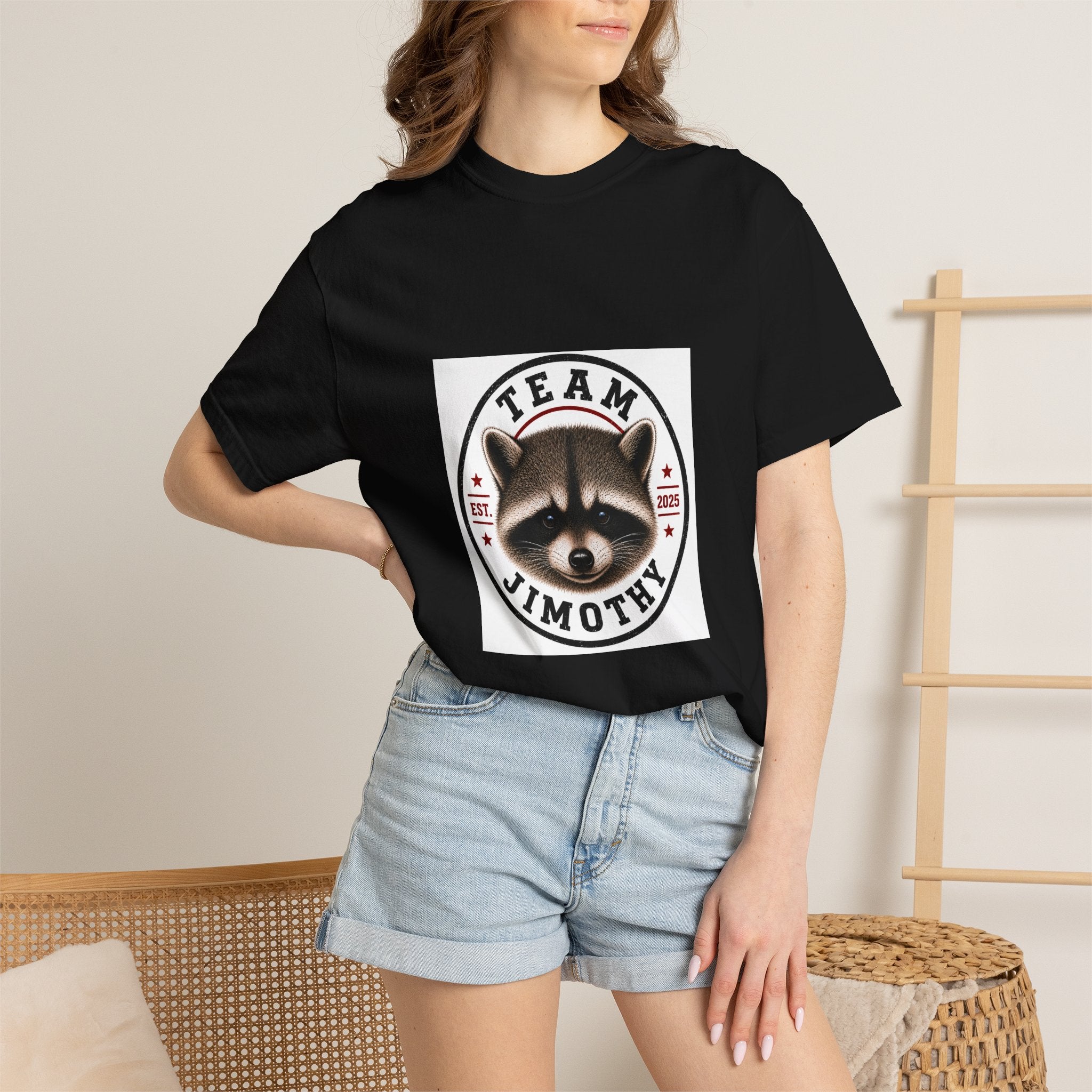 Team Jimothy T-Shirt — Cute Raccoon Logo Tee