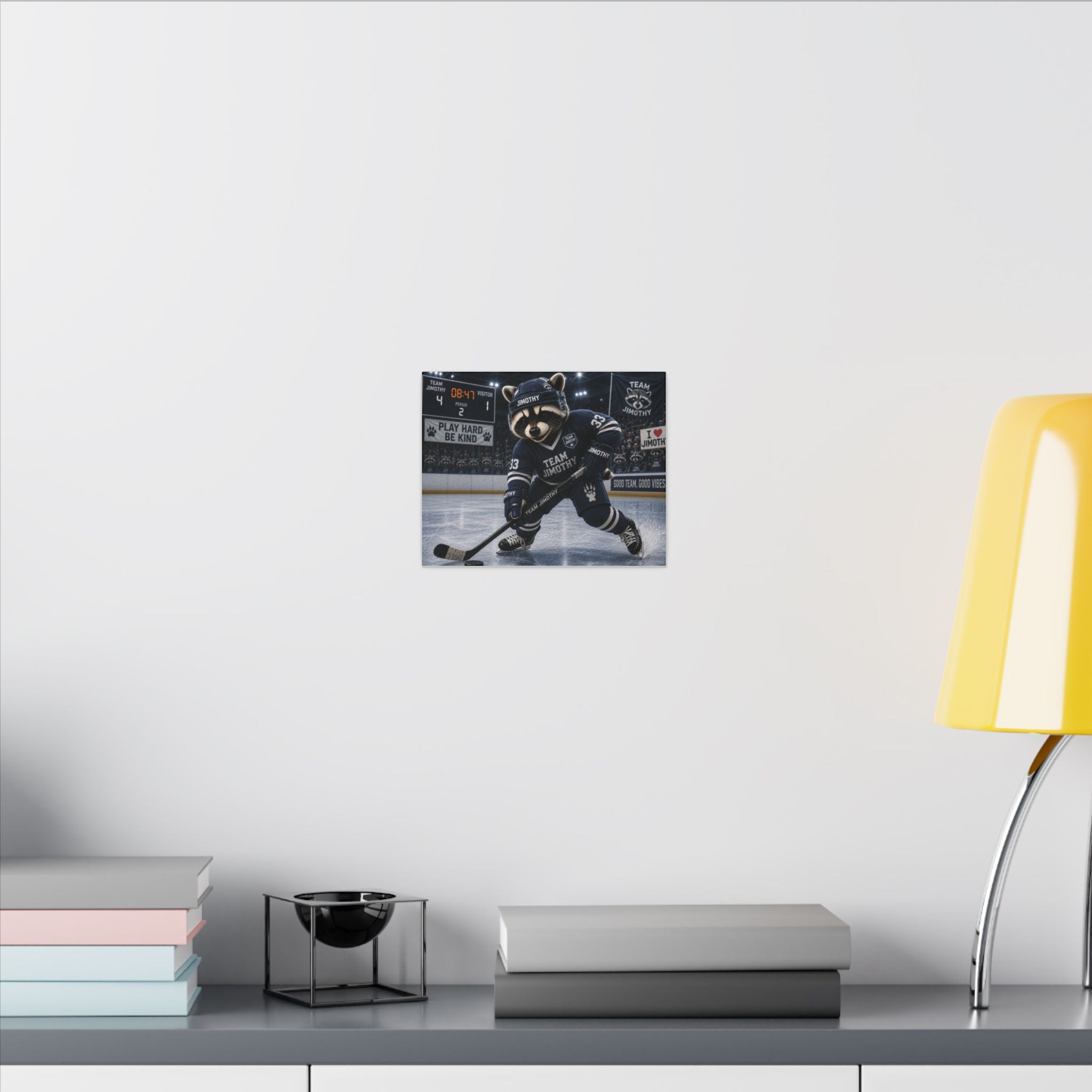 Team Jimothy Hockey Canvas Wall Art — "Team Jimothy" Stretched Matte Print