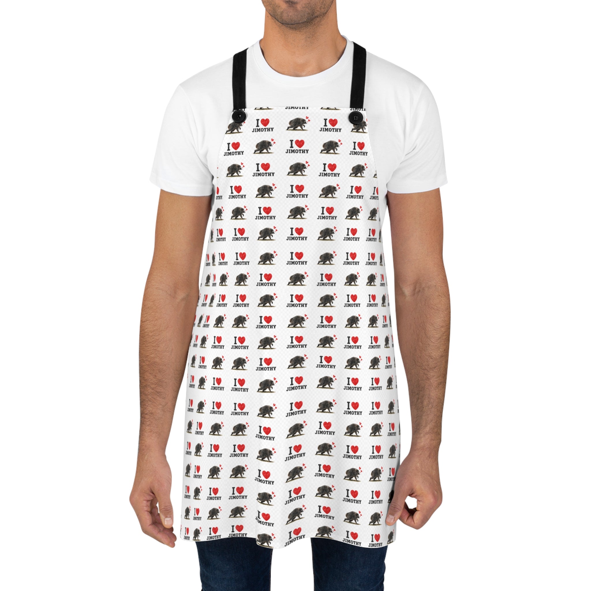 Apron — I  Love Jimothy Image Print Kitchen Apron