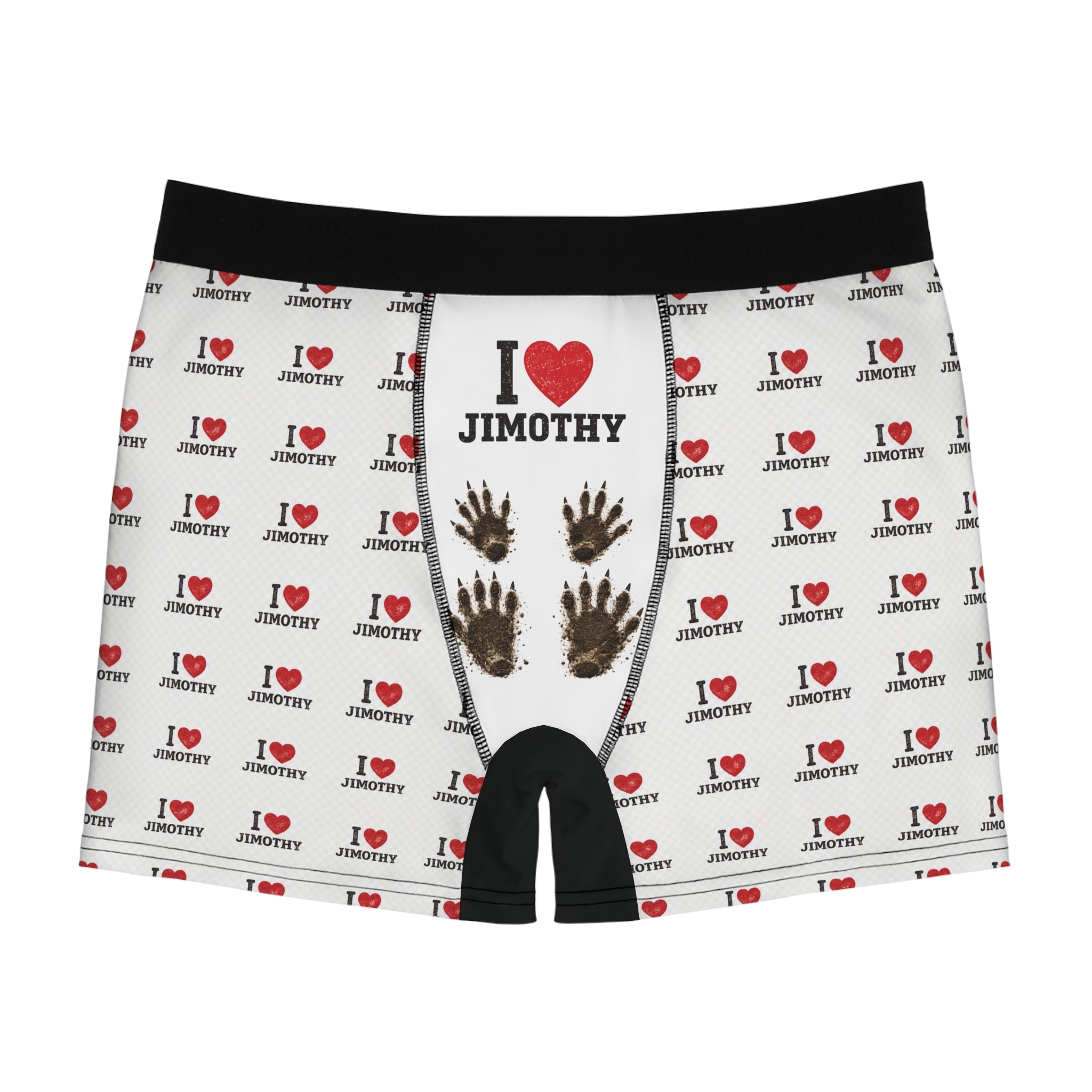 I Heart Jimothy Boxer Briefs — Personalized All-Over-Print Men’s Underwear