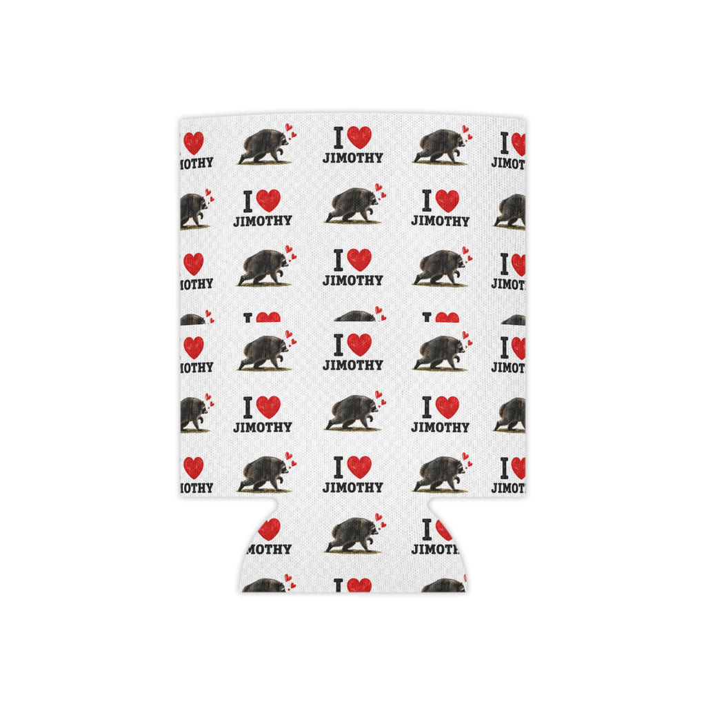 Can Cooler — I  Love Jimothy Image Patterned Beverage Koozie