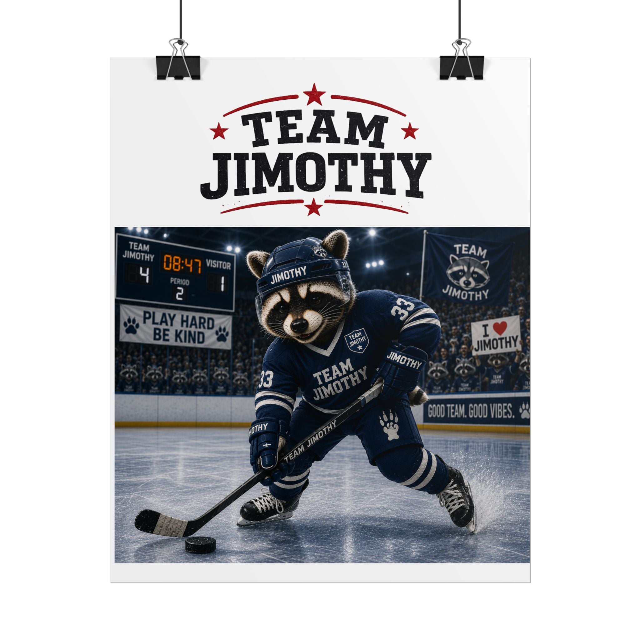 Team Jimothy Hockey Poster – Rolled Sports Wall Art