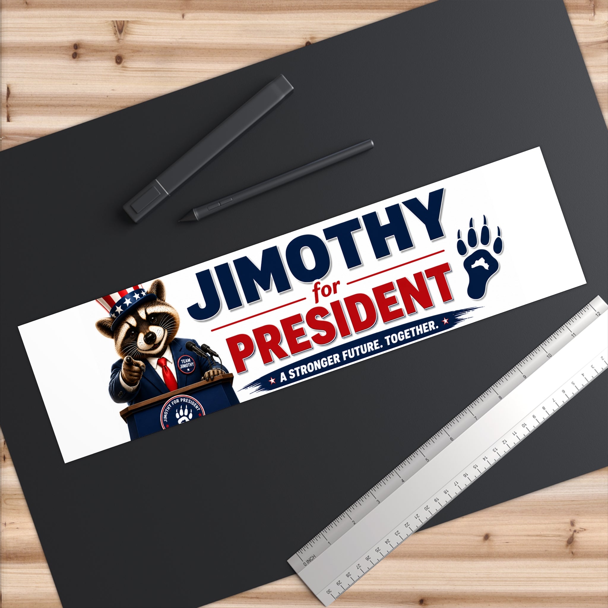 Jimothy for President Bumper Sticker — Patriotic Campaign Car Decal