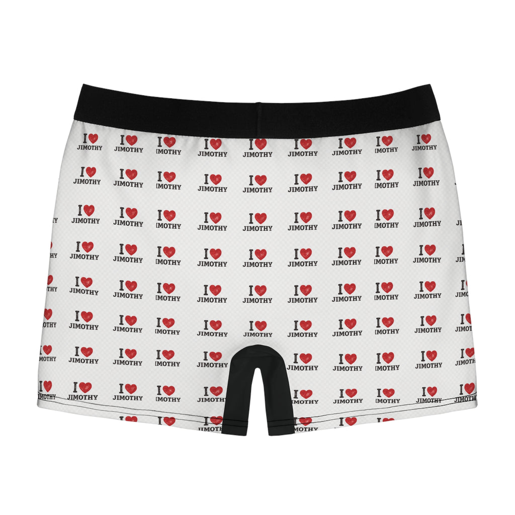 I Heart Jimothy Boxer Briefs — Personalized All-Over-Print Men’s Underwear