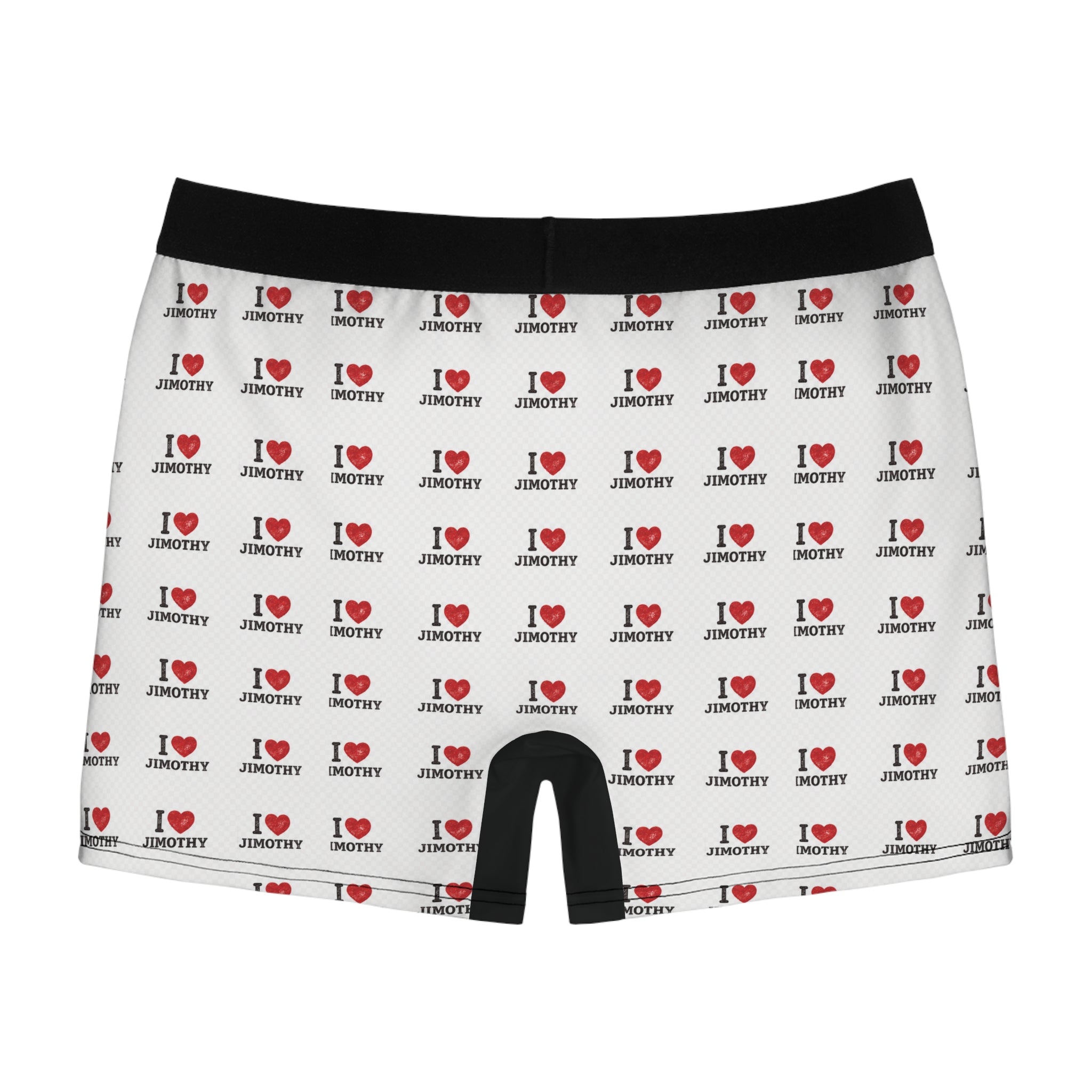 I Heart Jimothy Boxer Briefs — Personalized All-Over-Print Men’s Underwear