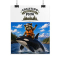 Jimothy Orca Poster — "Creating Mischief in the PNW" Rolled Art Print