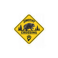 Personalized 'Jimothy Crossing' Bear Vinyl Sticker — Custom Name Kiss-Cut Decal