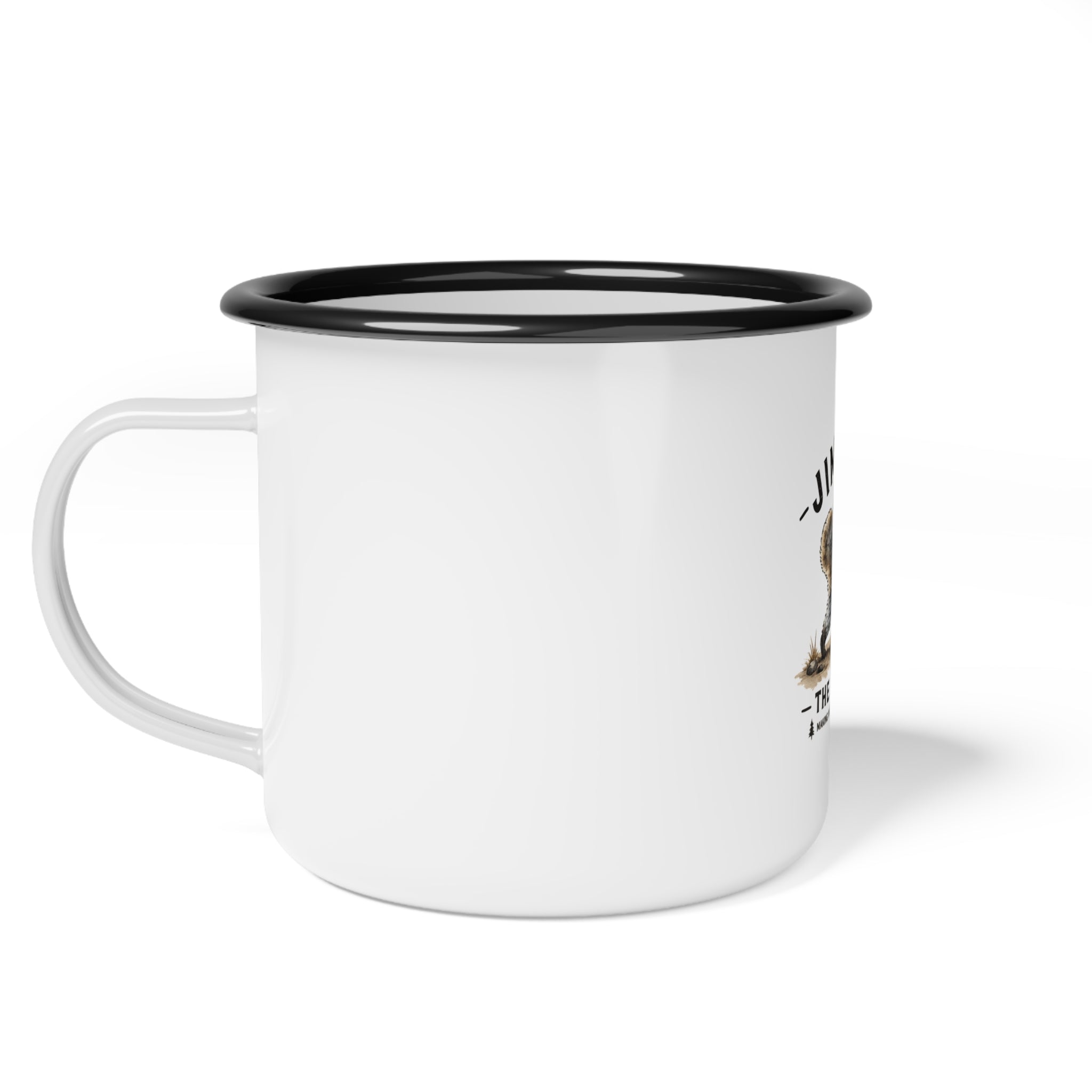 Enamel Camp Cup – 'Jimothy the Raccoon' Vintage Camping Mug
