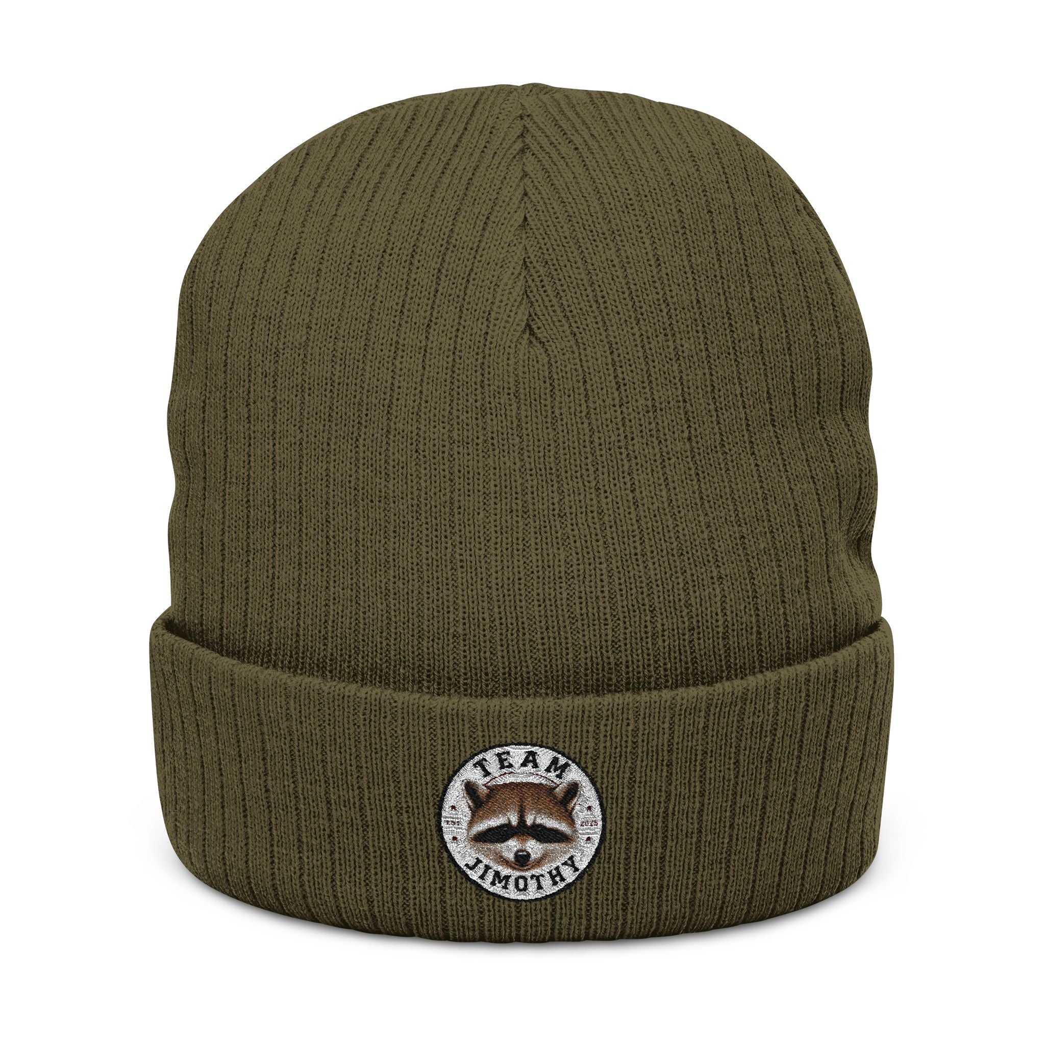 Embroidered Team Jimothy Ribbed Beanie