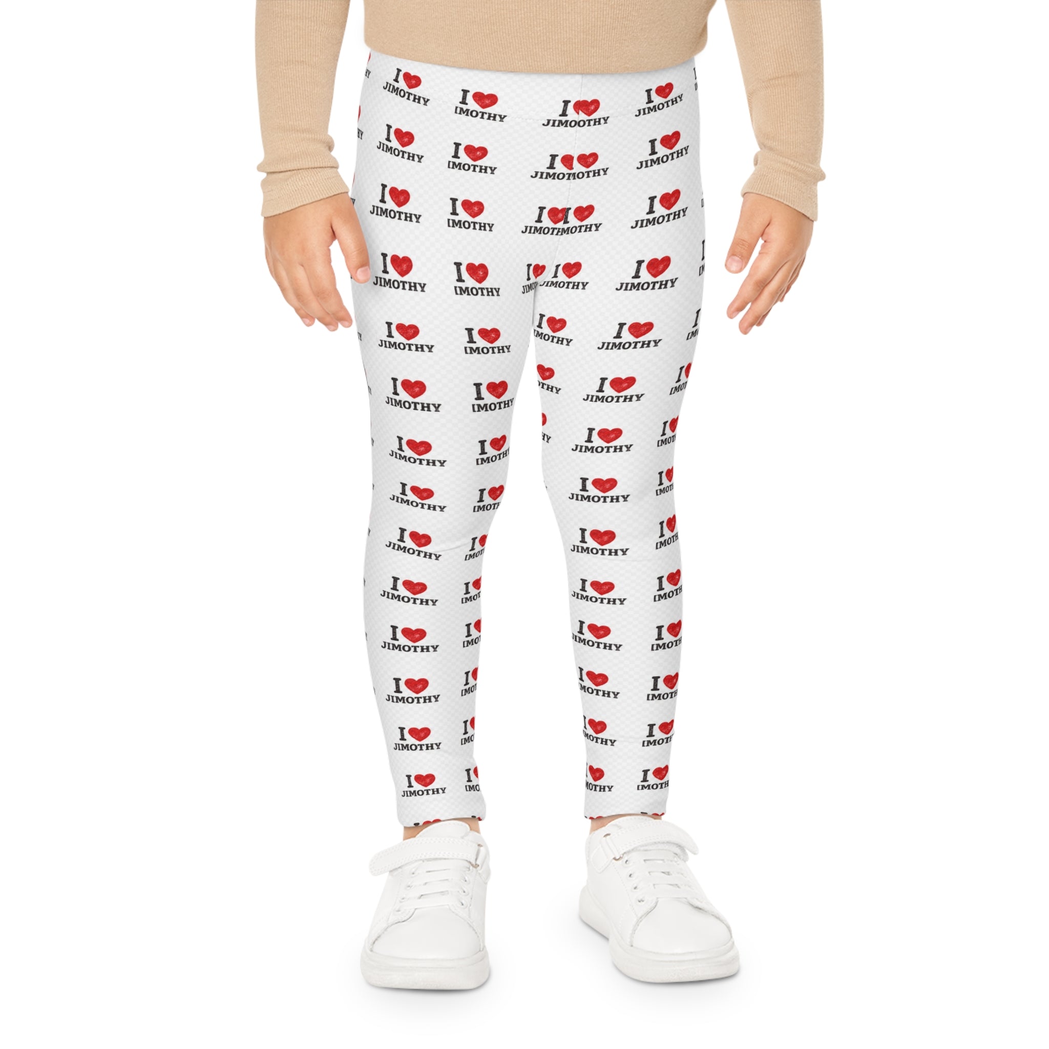 I Love Jimothy Kids Leggings — All-Over Print Winter Birthday Leggings