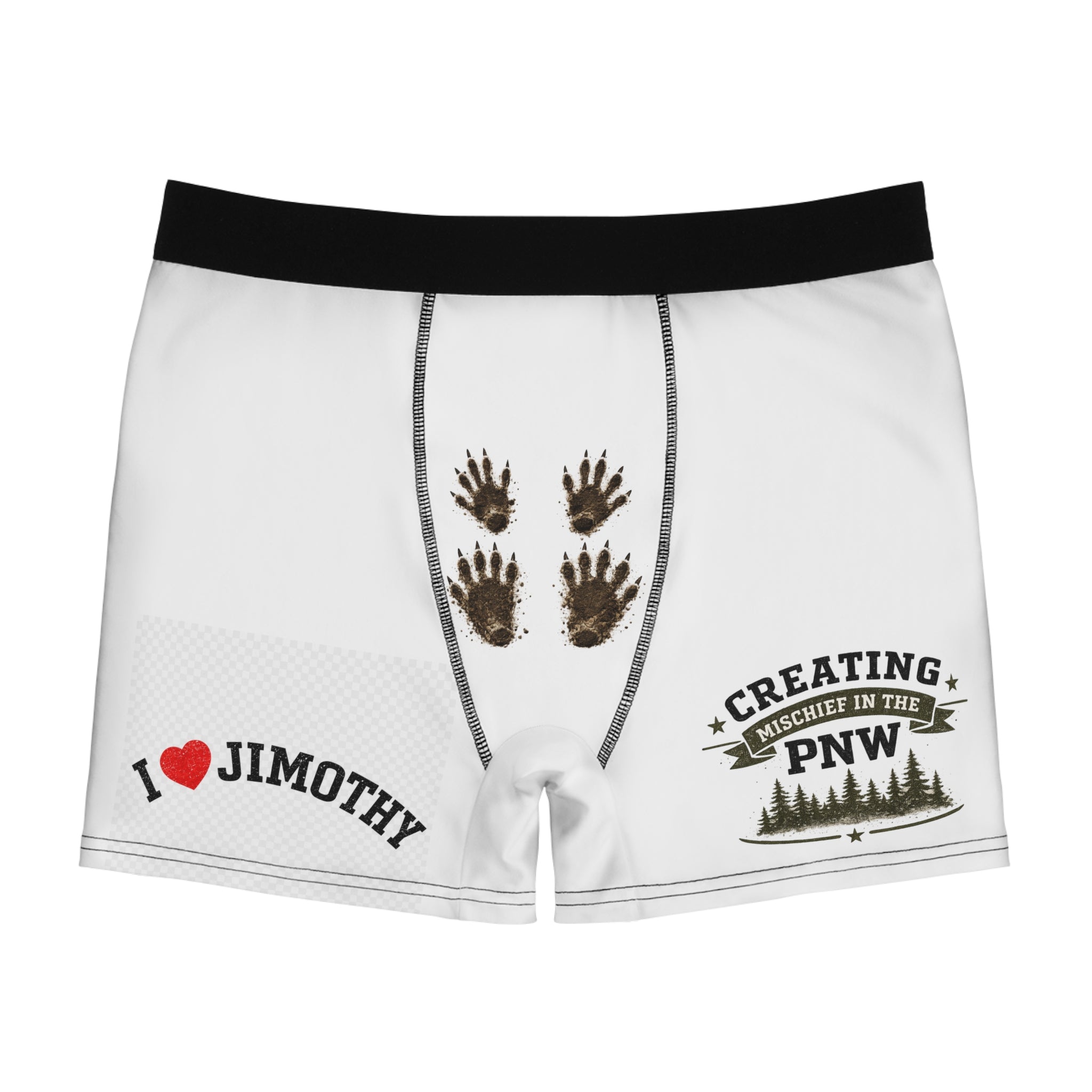 I  Jimothy Boxer Briefs — 'Creating Mischief in the PNW' Novelty Men’s Underwear