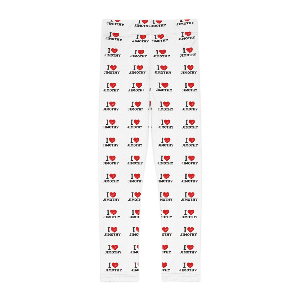 I Love Jimothy Kids Leggings — All-Over Print Winter Birthday Leggings