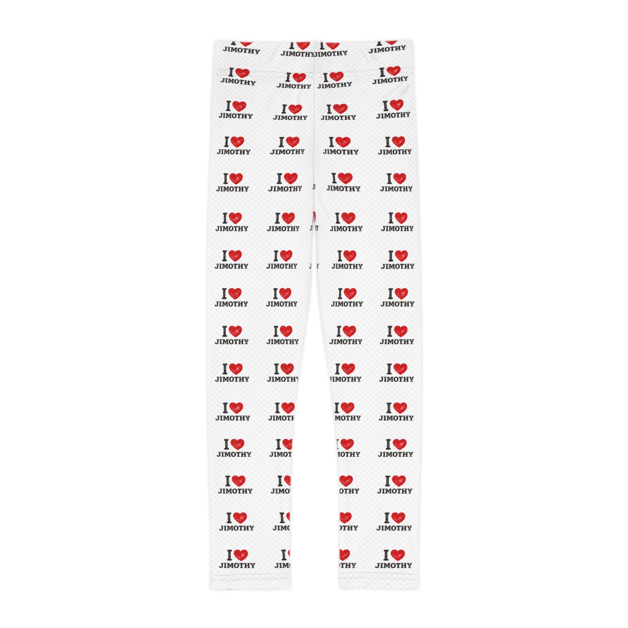 I Love Jimothy Kids Leggings — All-Over Print Winter Birthday Leggings